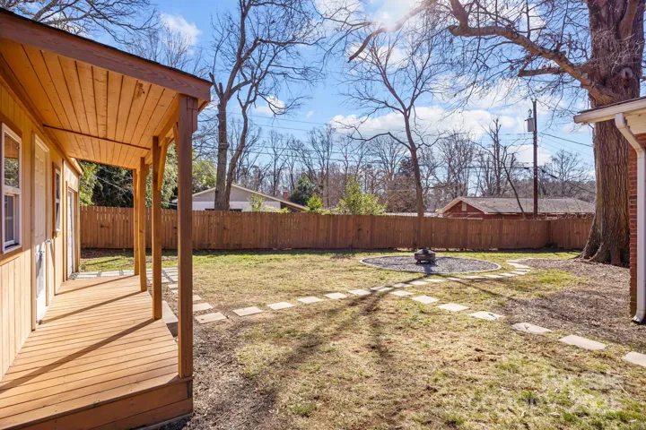 Fenced yard