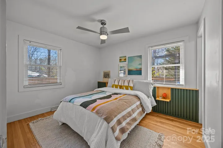 Primary bedroom with custom built-ins