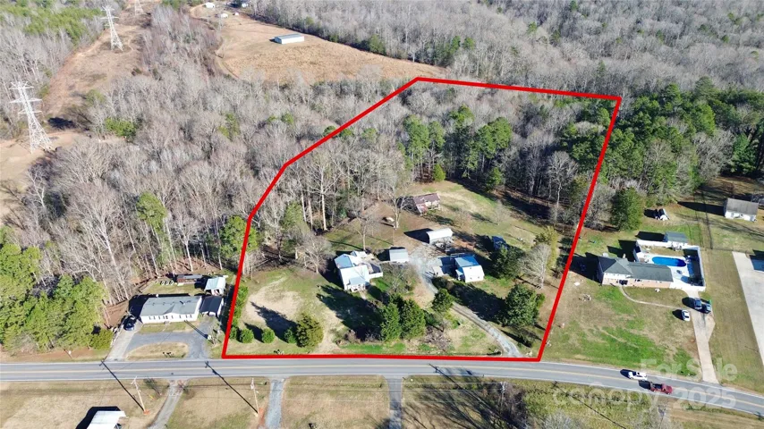 Arial view w/ property lines