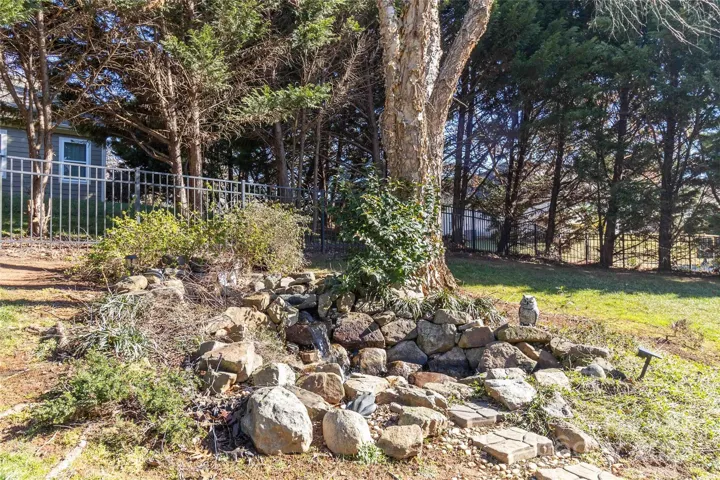 Pond with waterfall