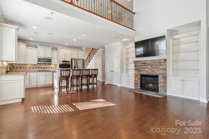 View from living space to kitchen providing easy entertaining