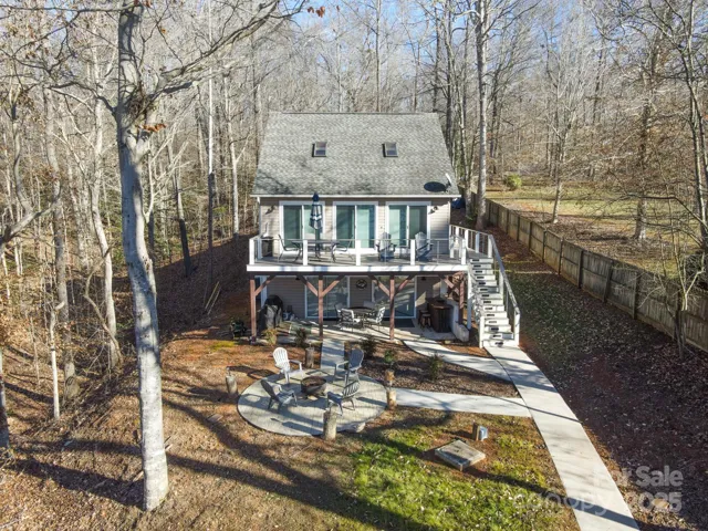 Aerial Views of Exterior Back of Waterfront Home!