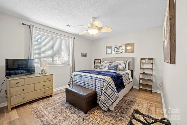 Basement Level Bedroom with ceiling fan/light & LVP floors!