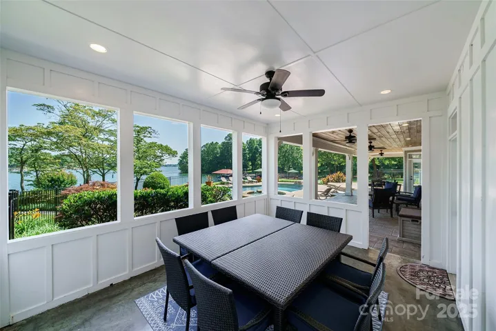 Lower level covered porch/dining area