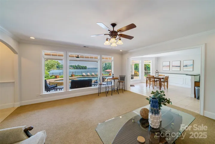 Basement level LR/Rec room-  The views!