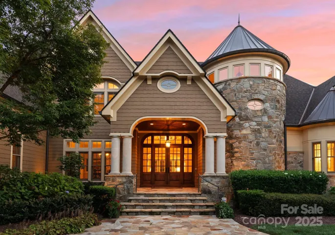 Mahogany Custom Front Door Warmly Welcomes you Home