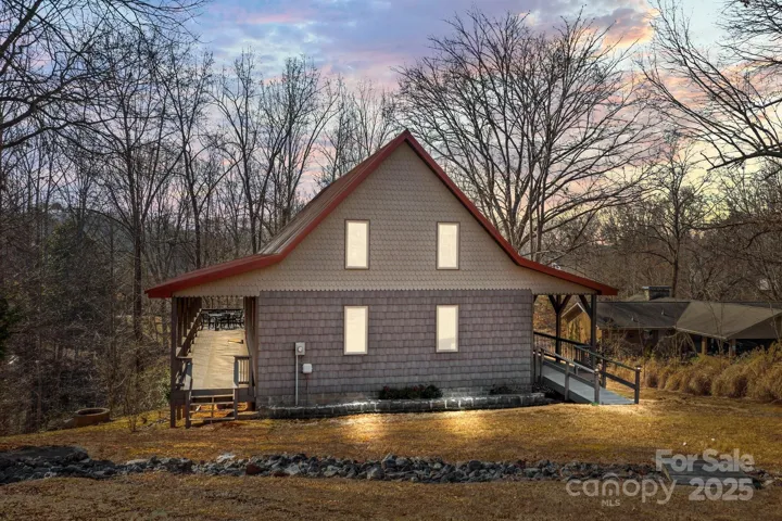 Sunrise over the lake house
