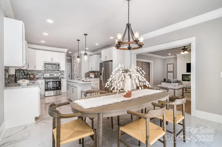 Kitchen and eating area