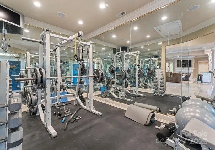 Lake level gym.