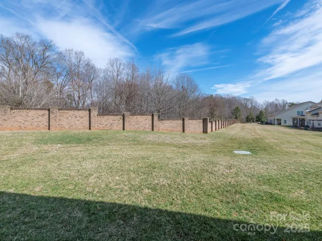 Private backyard area