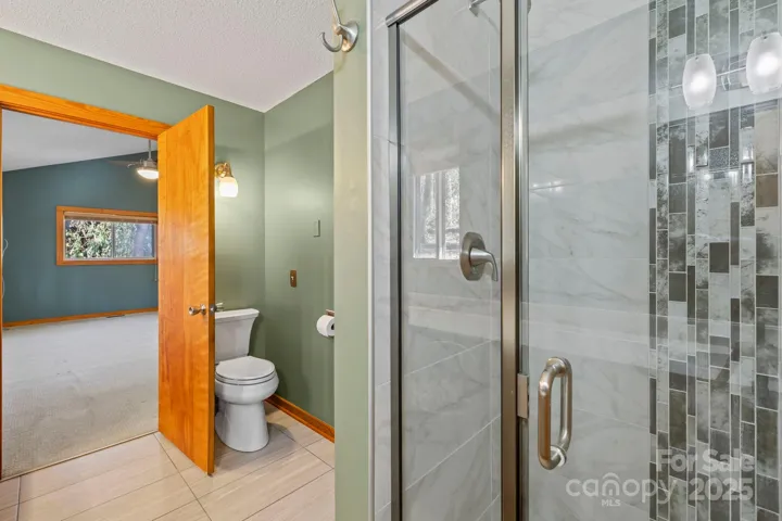 Newer tile shower and floor- primary bath