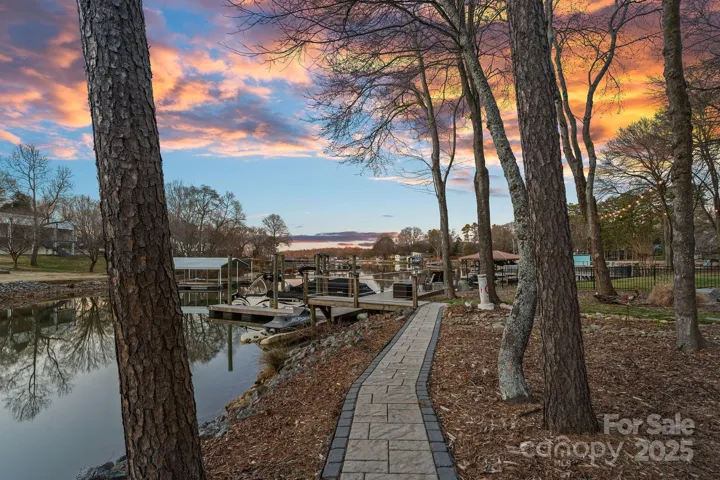 Pedestrian pathway to shared dock & deeded boat slip