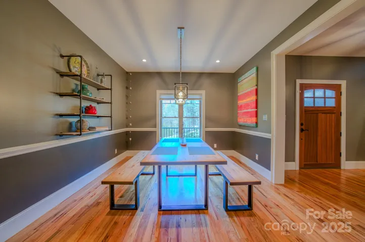 dining room open to great room and kitchen