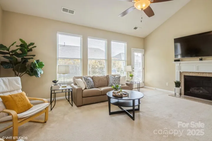 Vaulted Great Room opens to Kitchen