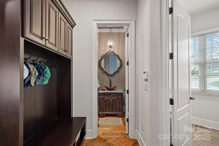 Drop Zone, Powder Room, and Laundry Room
