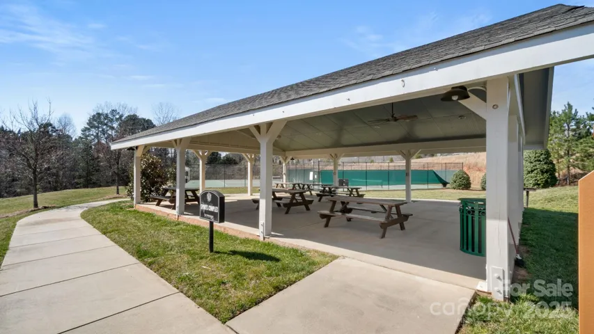 Picnic pavilion and tennis courts