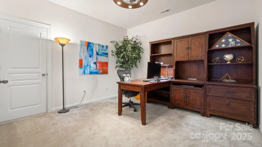 Upstairs flex room is perfect for an office, media room, playroom, 4th bedroom, and more!