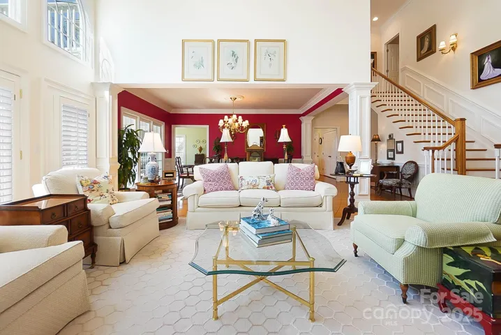 The space seamlessly flows into the formal dining room, setting the stage for unforgettable gatherings