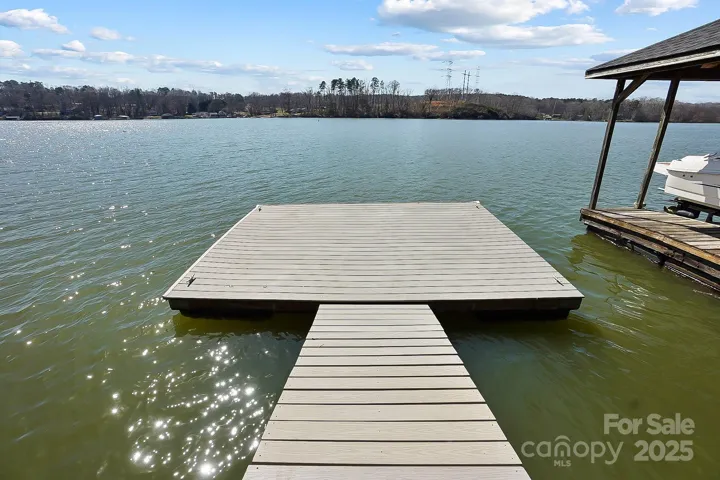 Floating dock is perfect for swimming, fishing and water adventures