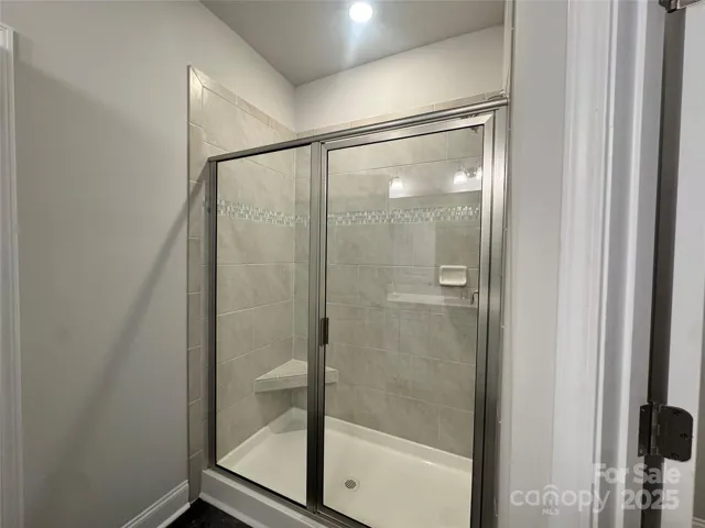 Ceramic tiled shower