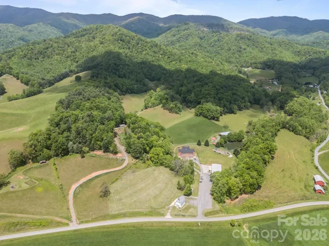 Aerial view of all 41 acres, church and community center on adjacent parcel.