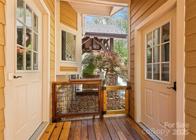 Breezeway from garage to kitchen