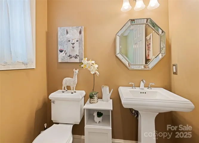 half bath in hallway