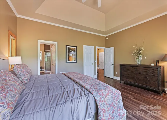 Primary bedroom is so lovely with hug walk in closet