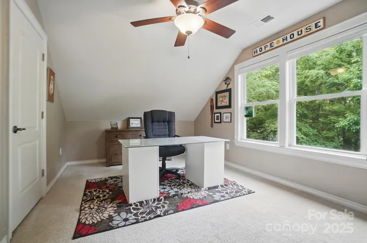 Office with closet upstairs