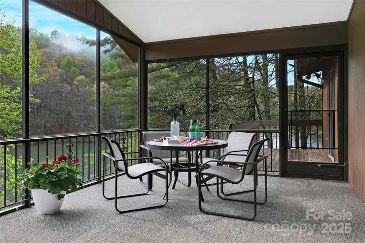 Enjoy morning coffee and evening cocktails from your screen porch
