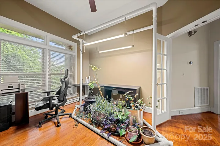 Office with french doors