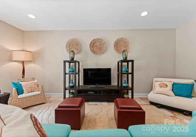 Pool house living area