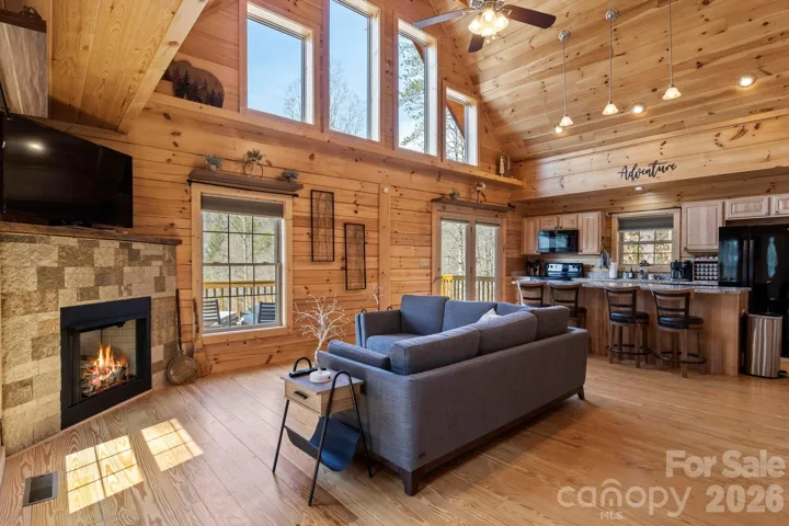 2 Story Great Room with Gas Log Fireplace
