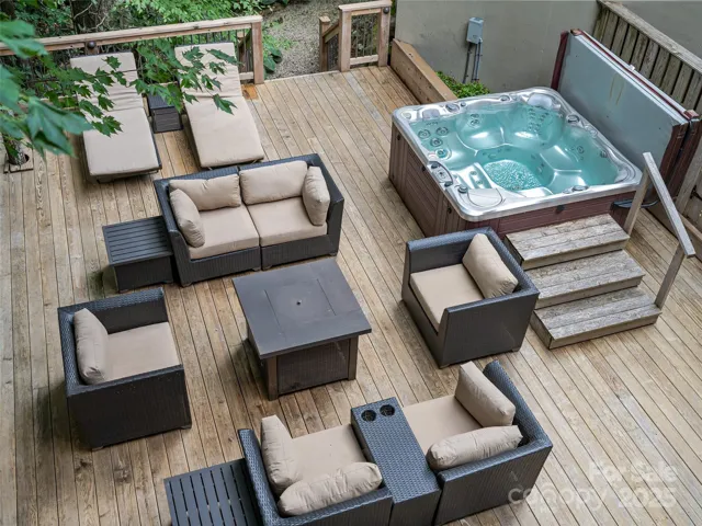 Enjoy a relaxing evening in the hot tub with plenty of space for friends and family