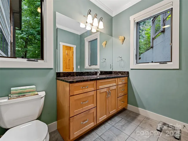 Guest Suite 3 Bathroom with radiant tile flooring