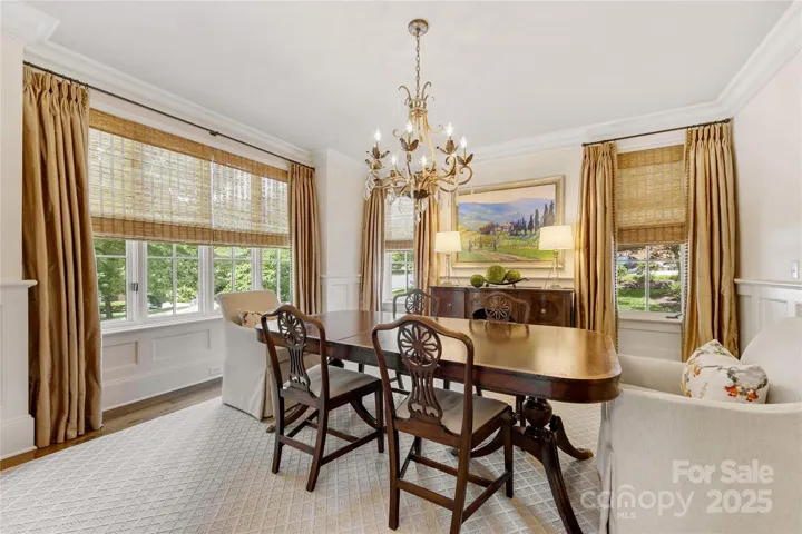 Beautifully appointed dining room with abundant natural light.