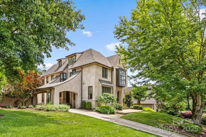 A porte-cochere welcomes you home.