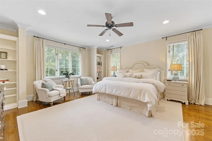 The spacious and bright primary suite is a true retreat.
