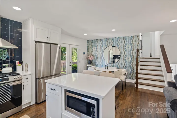 Dining area with access to the back deck