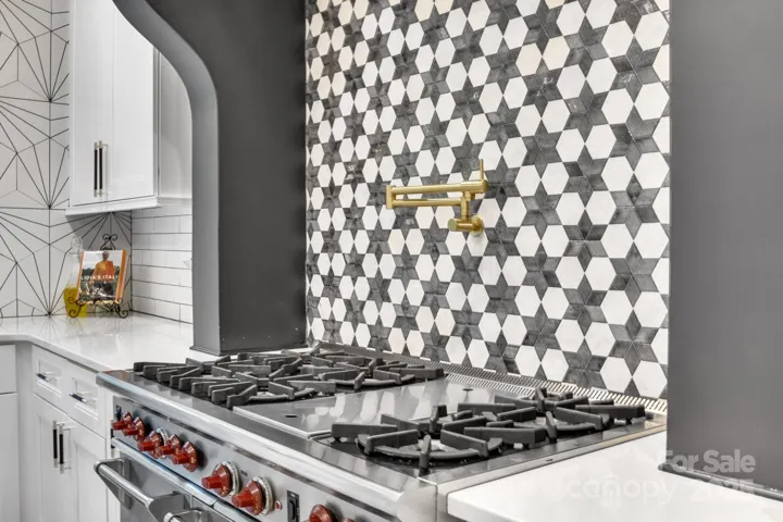 Wolf range with pot filler above