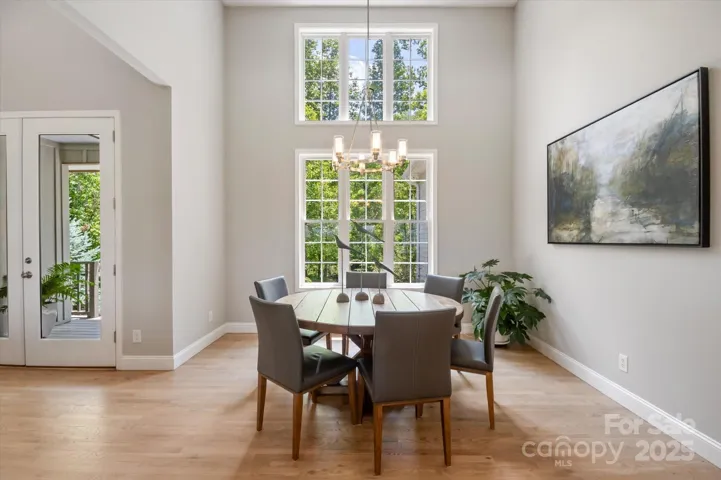14 ft ceilings in dining area.