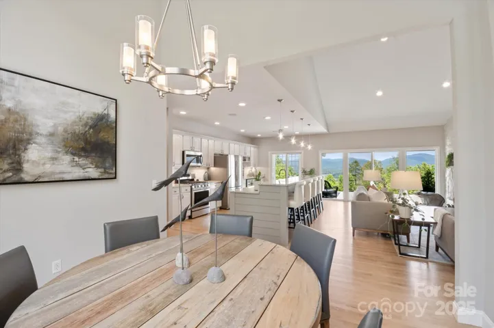 Sight lines from dining to mountain ridge :)