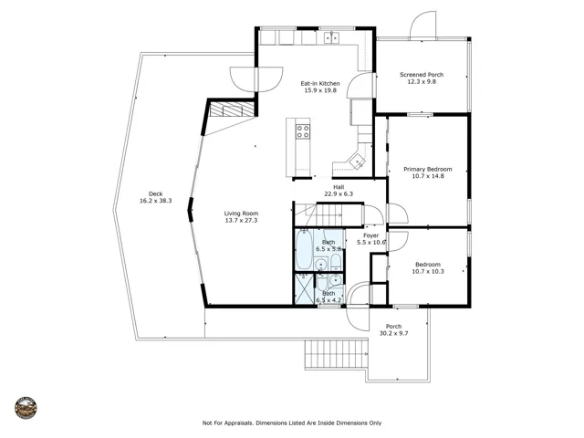 Main Level Living Area Floorplan