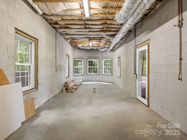 More unfinished space in the basement.