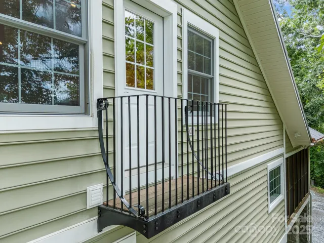 Juliet Balcony - it was intended to have stairs added to access the side of the home.