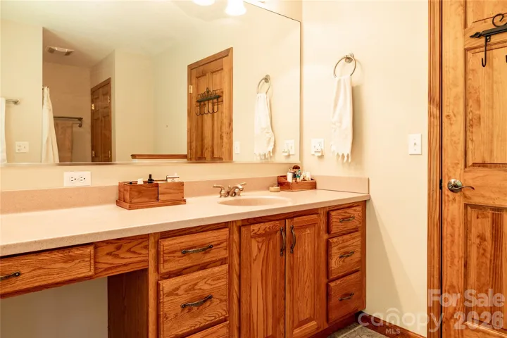 Bathroom with spacious countertop