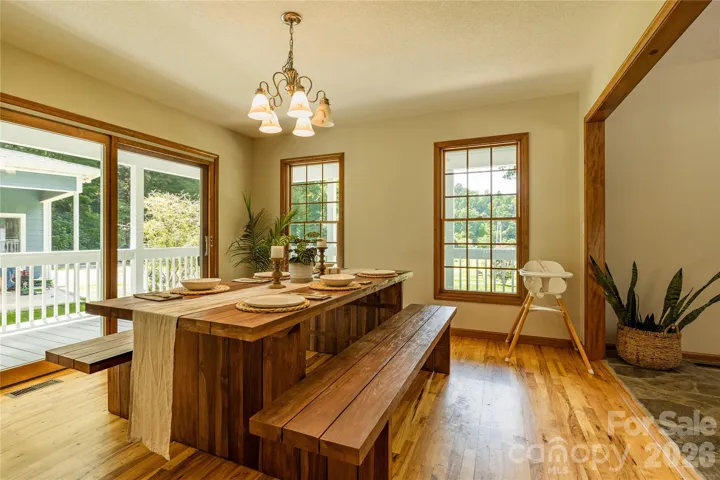 Dining area next to kitchen