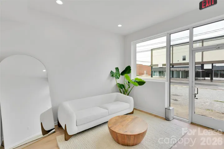 Lobby with seating area for guests.