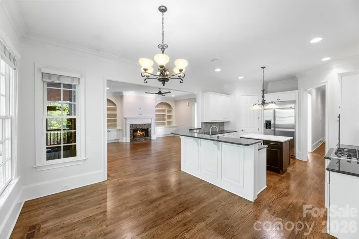 Large kitchen with everyday eating area