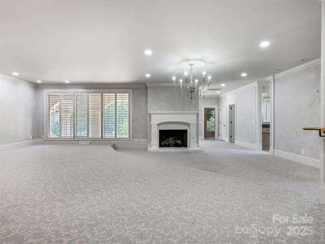 Primary bedroom with fireplace
